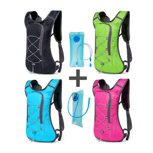 Sporty Hydration Vest Backpack with Camel Pack Drinking System and Water Bladder